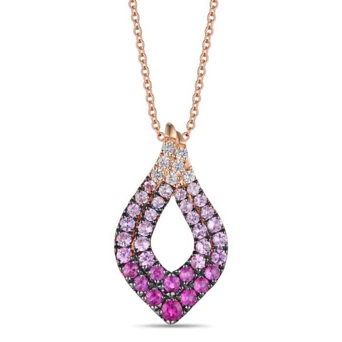 Le Vian Pendant featuring Ombré Strawberry Sapphires in 14K Strawberry Gold