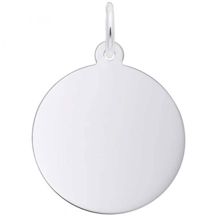 Rembrandt Medium Round Disc - Classic Series Charm in Sterling Silver