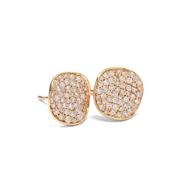 Ippolita Stardust Collection 18K Yellow Gold Diamond Pave Stud Earrings