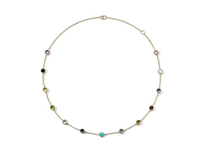 Ippolita "Lollipop" Collection 13-Stone Station Necklace in 18K Yellow Gold