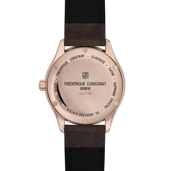 Frederique Constant 41mm Classics Index Automatic Green Dial Watch Rose Gold Plated Stainless Steel