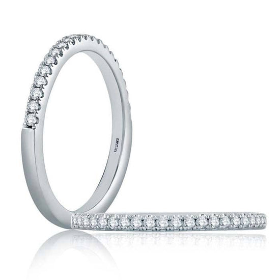 A. Jaffe French Pavé Wedding Band in 14K White Gold