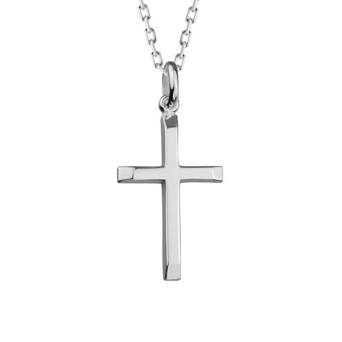 Mountz Collection Beveled Cross in Sterling Silver