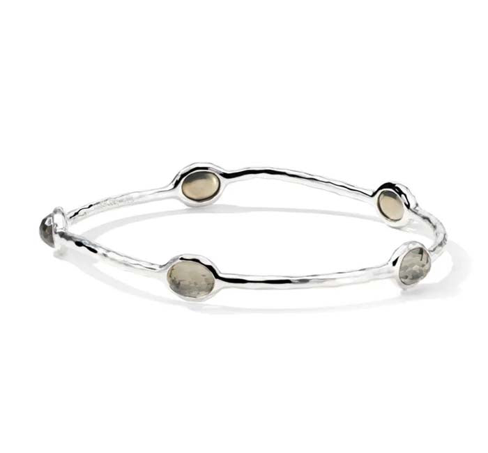 Ippolita Wonderland Five Stone Bangle with Pyrite Doublet in Sterling Silver