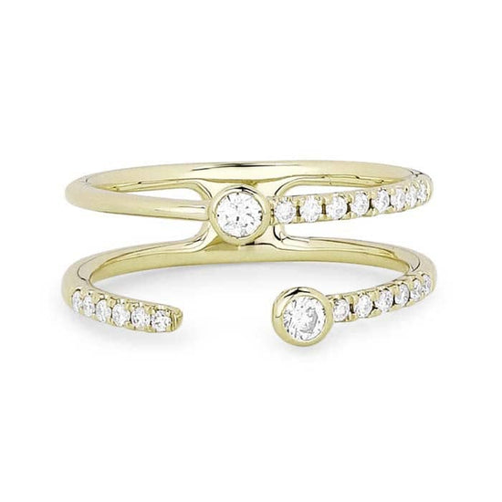 Mountz Collection Double Band Ring in 14K Yellow Gold