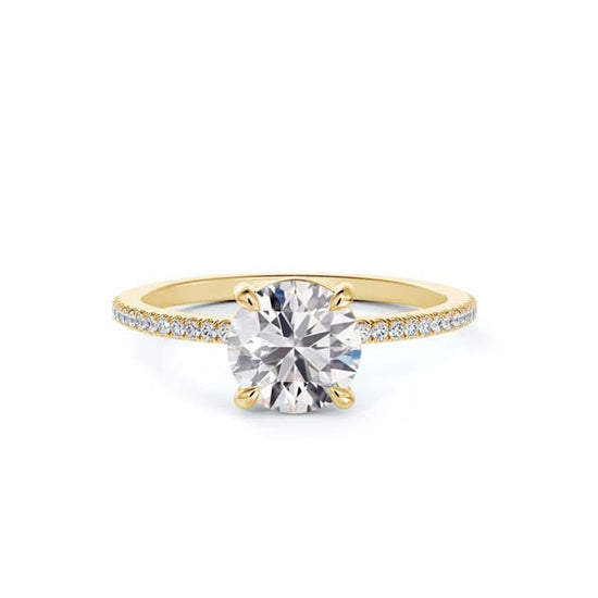 .83CTW "Delicate" Forevermark Engagement Ring in 18K Yellow Gold