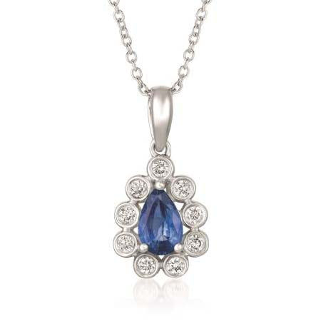 Le Vian Pendant featuring Blueberry Sapphire and Vanilla Diamonds in 14K Vanilla Gold