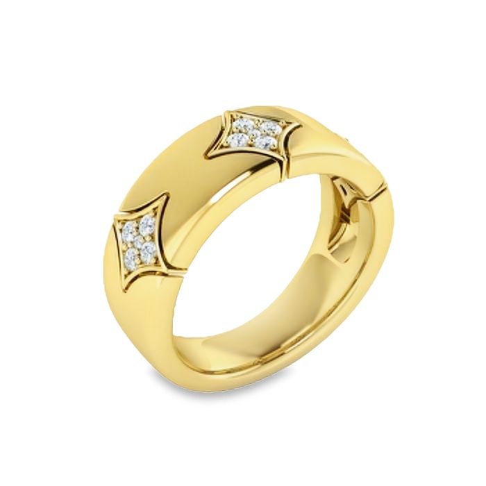Vlora Diamond "Estrella Collection" Ring in 14K Yellow Gold