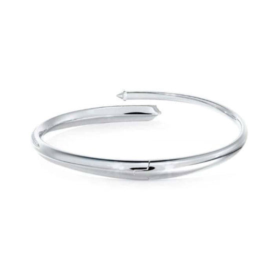 De Beers Forevermark Avaanti Pavé Bypass Bangle in 18K White Gold