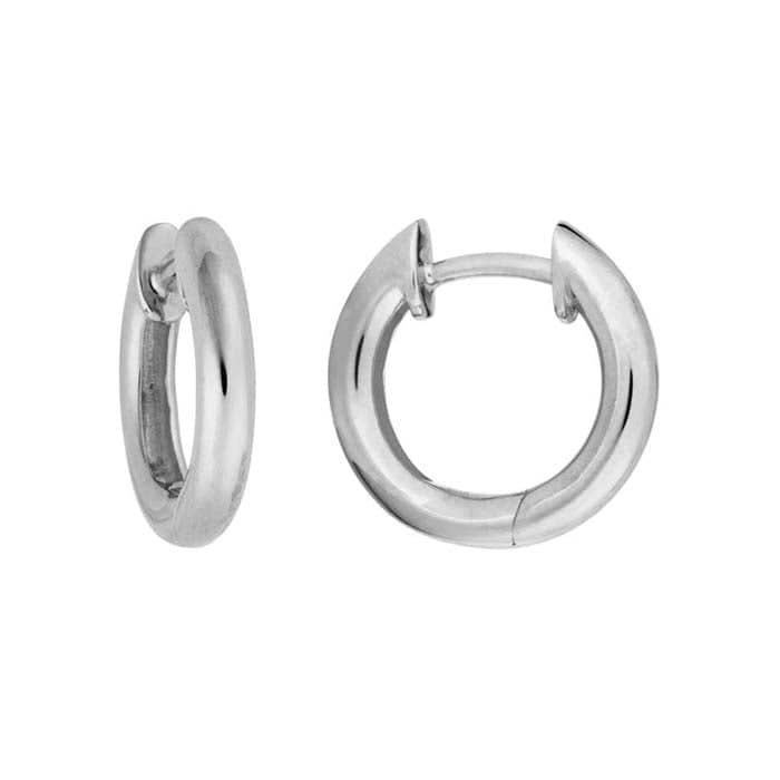 Mountz Collection 13.5MM Round Tube Hoops in Sterling Silver