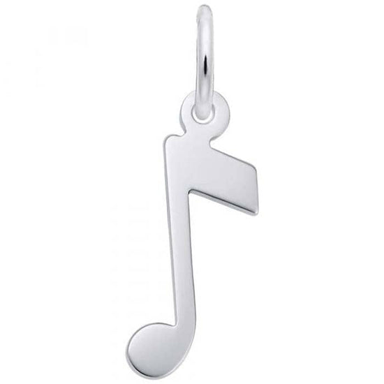 Rembrandt Music Note Charm in Sterling Silver