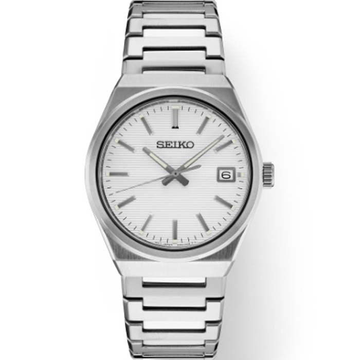 Seiko 39MM "Essentials" Silver Dial Watch in Stainless Steel