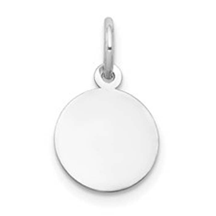 Mountz Collection Small Round Disc Charm in Sterling Silver