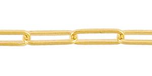 2.5mm yellow Gold Paperclip chain