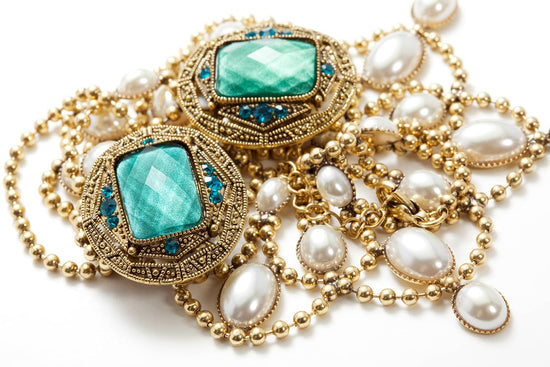 Photo of jewelry with 2 emerald gemstones