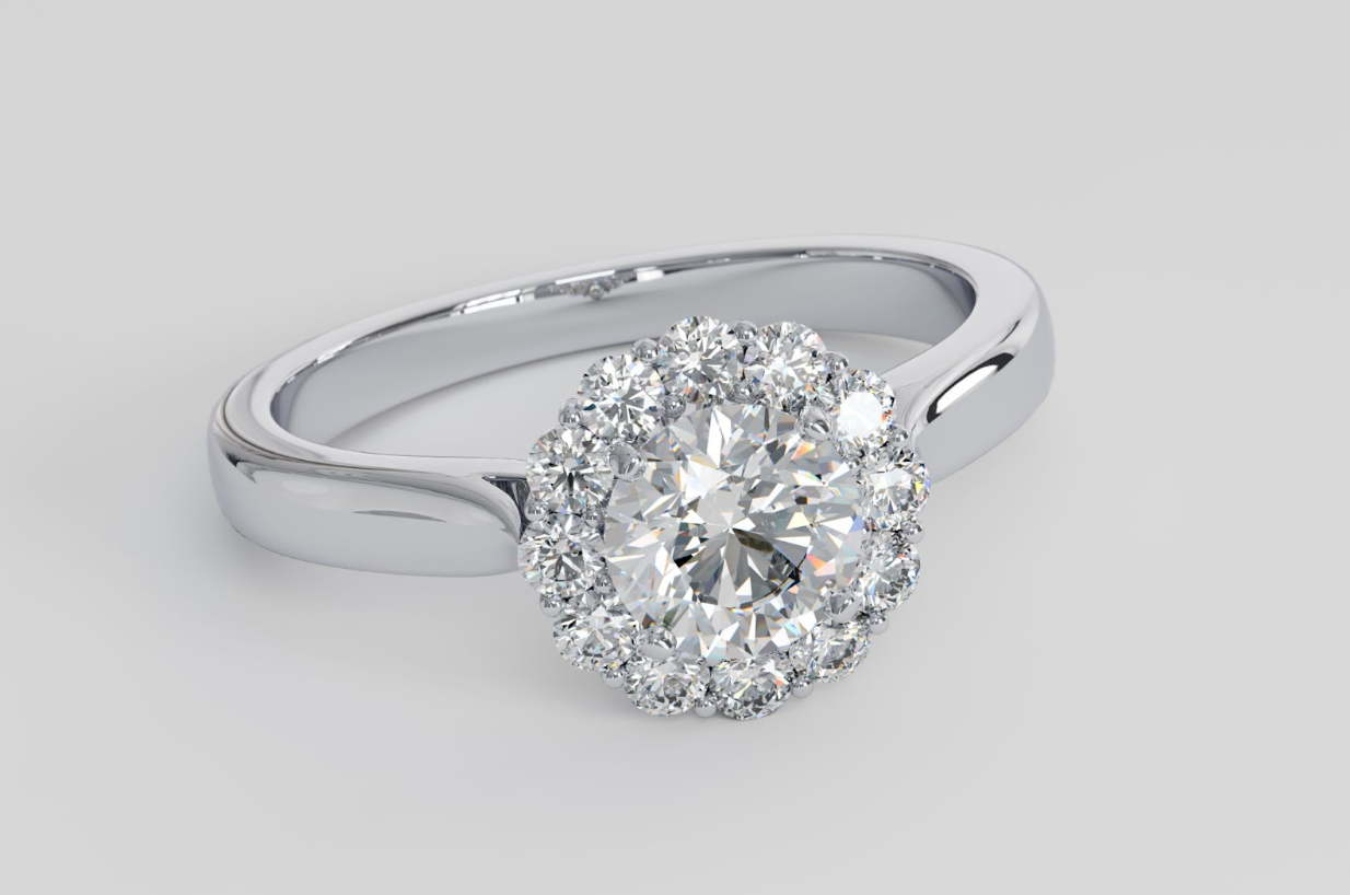 Dive into Sparkle: Styling Tips for Showcasing Your Round Halo Engagement Ring