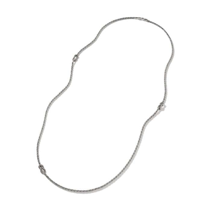 John Hardy Love Knot Twisted Chain Neckace in Sterling Silver