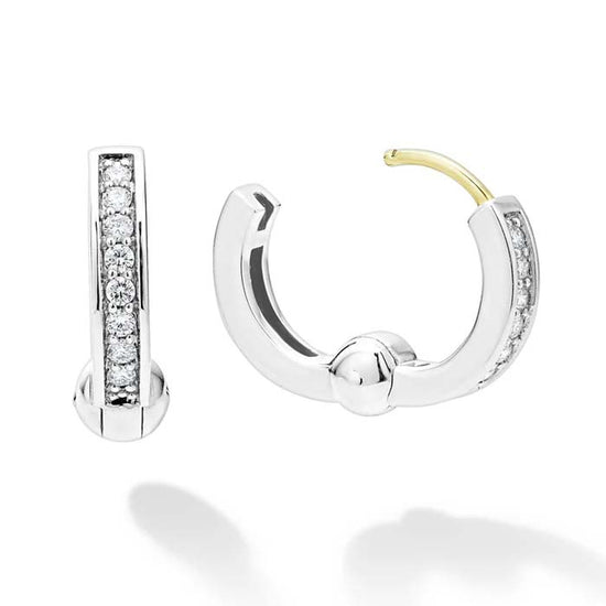 LAGOS Diamond Huggie Earrings in Sterling Silver