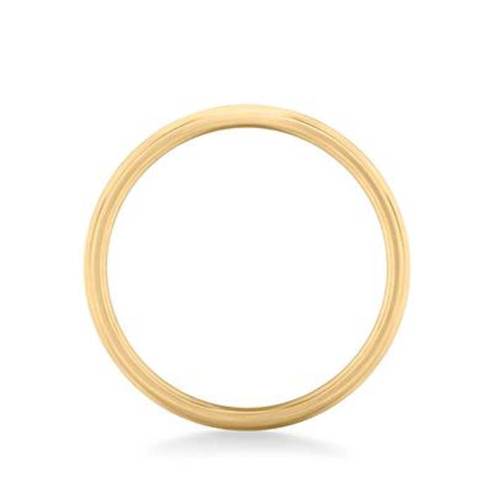 Frederick Goldman 6mm Brush Finish Low Dome Wedding Band in 14K Yellow Gold