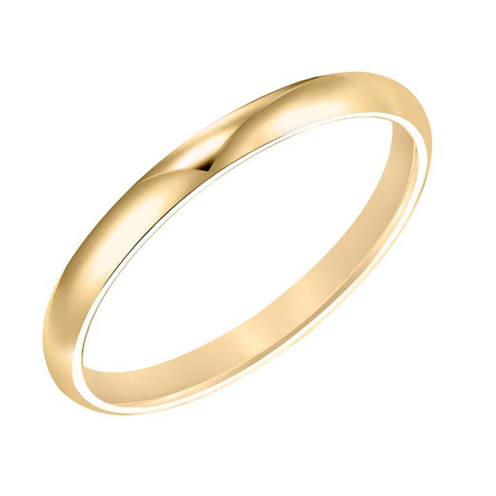 Goldman 2MM Low Dome Wedding Band in 14K Yellow Gold - Size 6