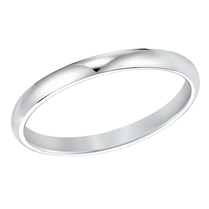 Goldman 3MM Wedding Band in 14K White Gold