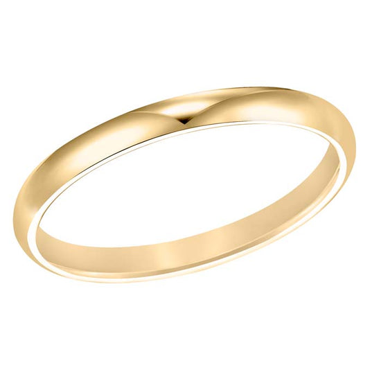 Goldman 2MM Low Dome Wedding Band in 14K Yellow Gold - Size 7