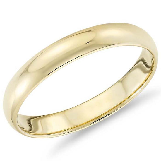 Goldman 3MM Low Dome Wedding Ring in 14K Yellow Gold