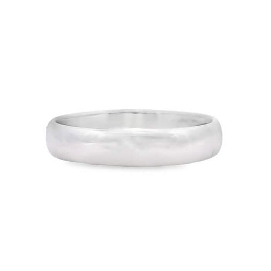 Estate 4MM Comfort Fit Wedding Band in 14K White Gold