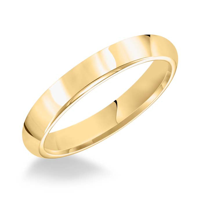 Goldman 4MM High Dome Wedding Band in 14K Yellow Gold