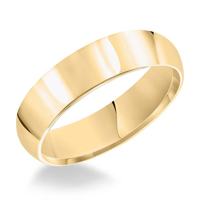 Goldman 6MM High Dome Wedding Band in 14K Yellow Gold