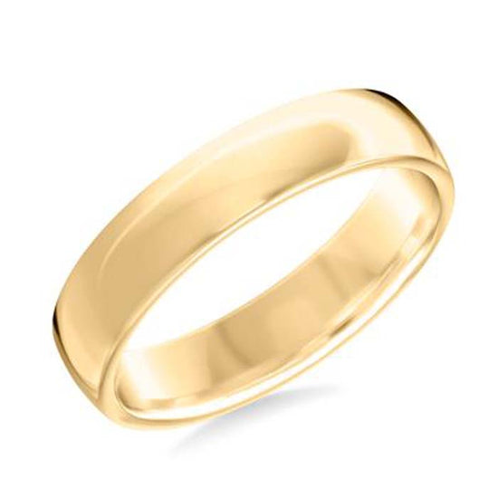 Goldman 5mm European Comfort Fit Band in 14K Yellow Gold