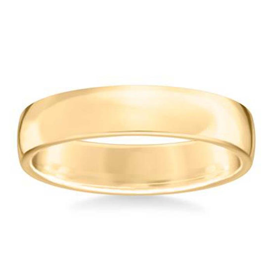 Goldman 5mm European Comfort Fit Band in 14K Yellow Gold