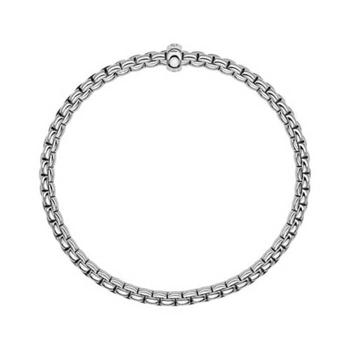 FOPE Eka Collection Flex'it Bracelet with a Diamond in 18K White Gold