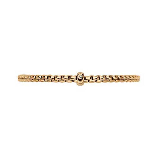 FOPE Eka Collection Flex'it Bracelet with a Diamond in 18K Yellow Gold