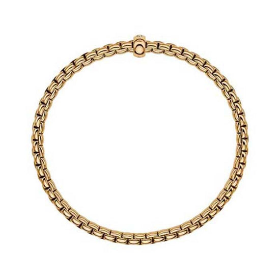 FOPE Eka Collection Flex'it Bracelet with a Diamond in 18K Yellow Gold