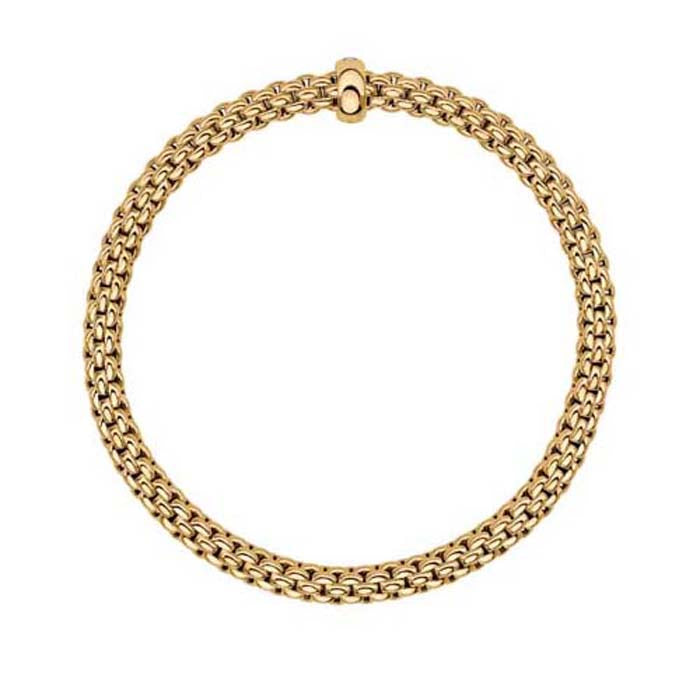 FOPE Solo Collection Flex'it Bracelet with a Diamond in 18K Yellow Gold