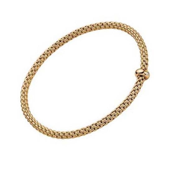 FOPE Prima Collection Flex'it Bracelet with a Diamond in 18K Yellow Gold