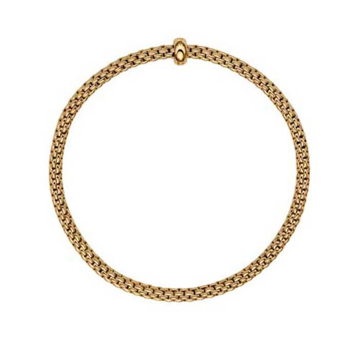 FOPE Prima Collection Flex'it Bracelet with a Diamond in 18K Yellow Gold