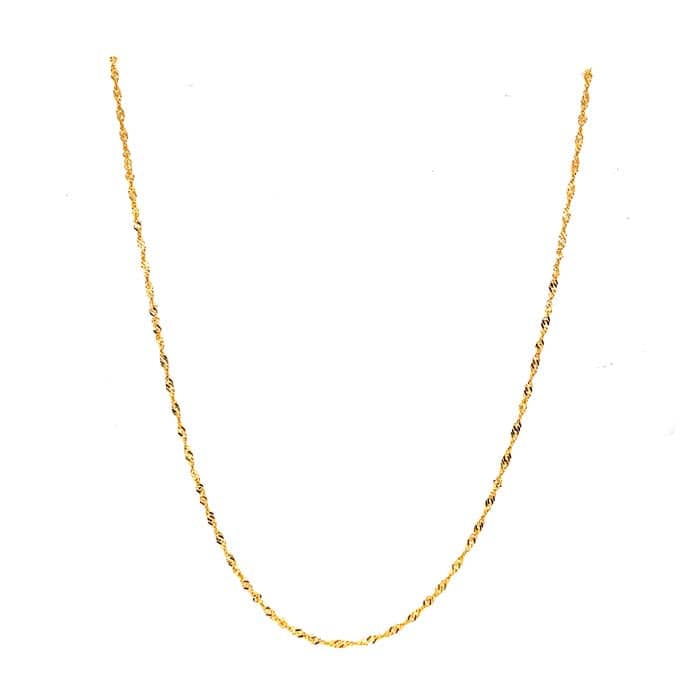 Estate 20" Twisted Cable Chain Necklace in 14K Yelow Gold