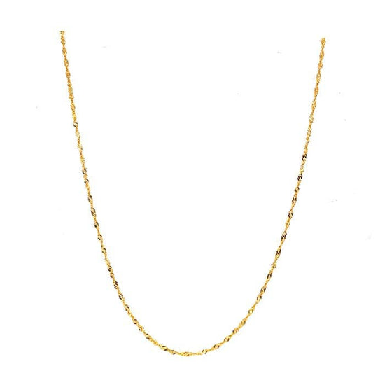 Estate 20" Twisted Cable Chain Necklace in 14K Yelow Gold