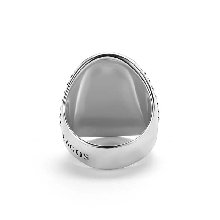 LAGOS Anthem Skull Signet Ring in Sterling Silver