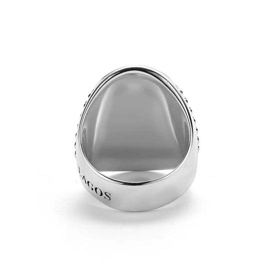 LAGOS Anthem Skull Signet Ring in Sterling Silver