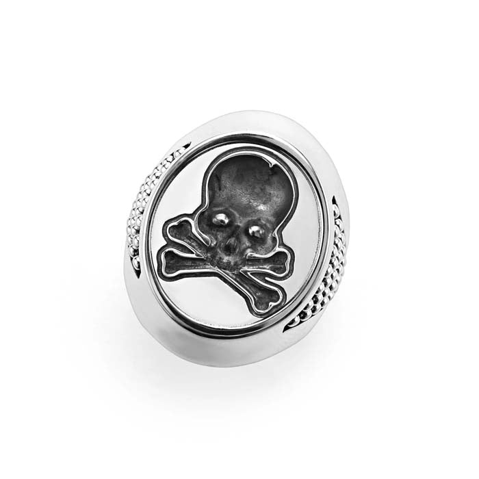 LAGOS Anthem Skull Signet Ring in Sterling Silver