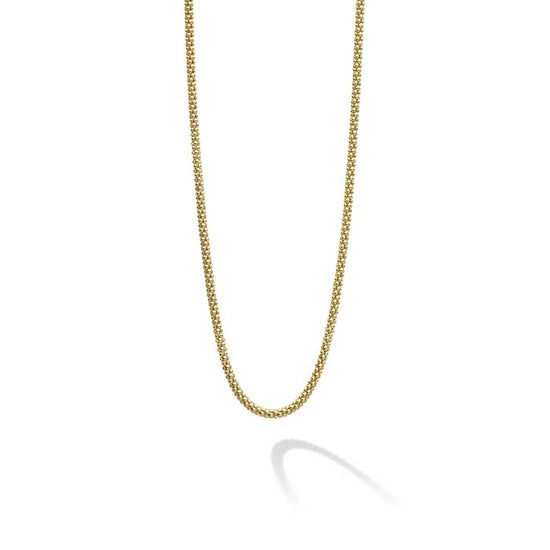 Lagos 18" Caviar Chain Necklace in 18K Yellow Gold