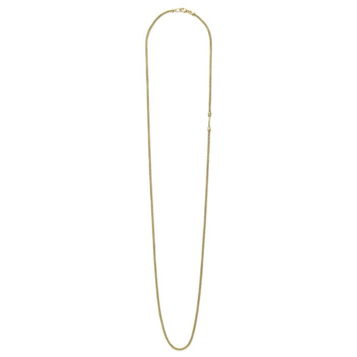 Lagos 18" Caviar Chain Necklace in 18K Yellow Gold