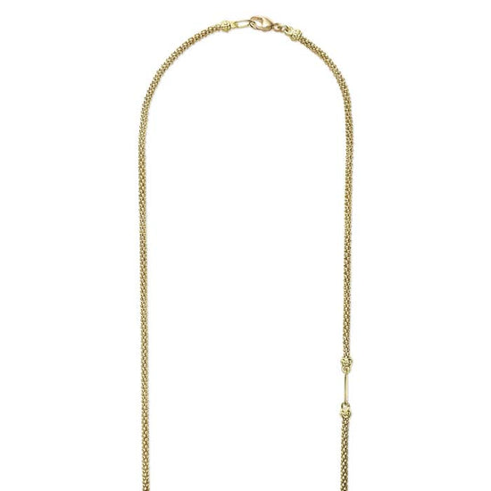 Lagos 18" Caviar Chain Necklace in 18K Yellow Gold