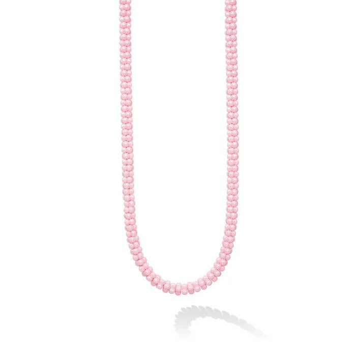 LAGOS 16" Pink Ceramic Caviar Necklace with Sterling Silver