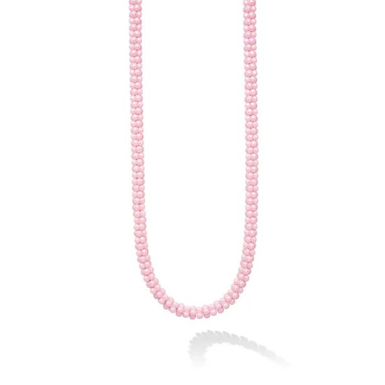 LAGOS 18" Pink Ceramic Caviar Necklace with Sterling Silver