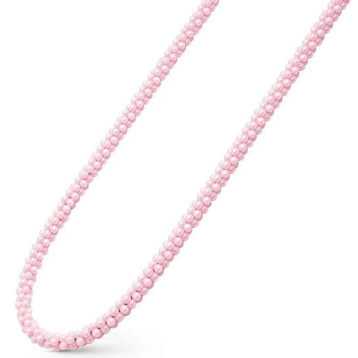 LAGOS 16" Pink Ceramic Caviar Necklace with Sterling Silver