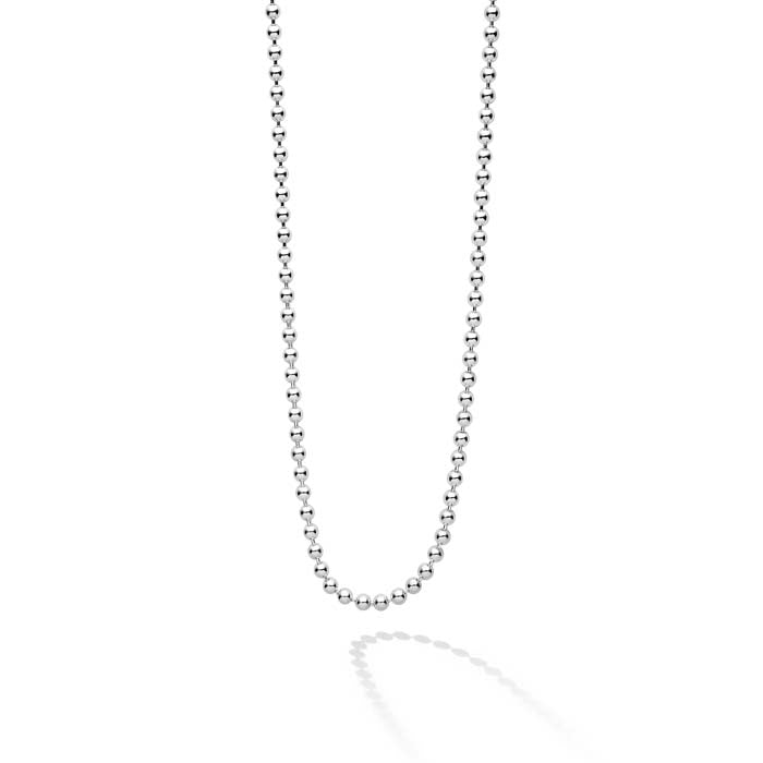 LAGOS Signature Caviar Beaded Chain Necklace in Sterling Silver